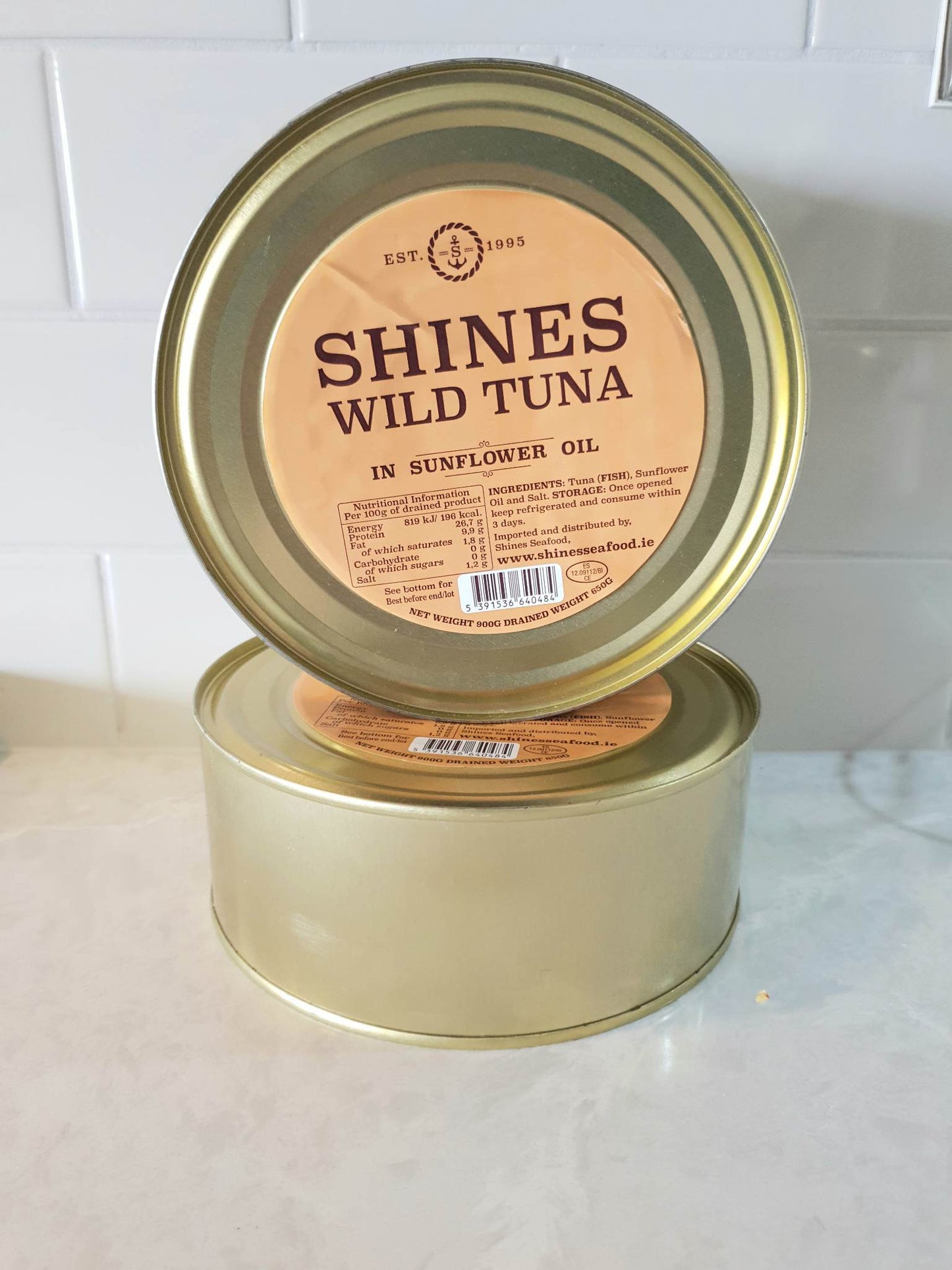 Shines Wild Tuna in Sunflower Oil - 1kg Tin