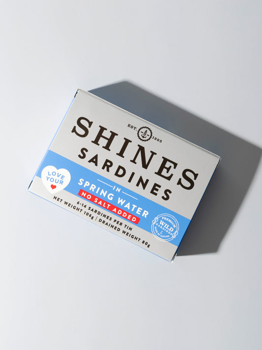 Shines Wild Sardines in Spring Water- No Added Salt -106g