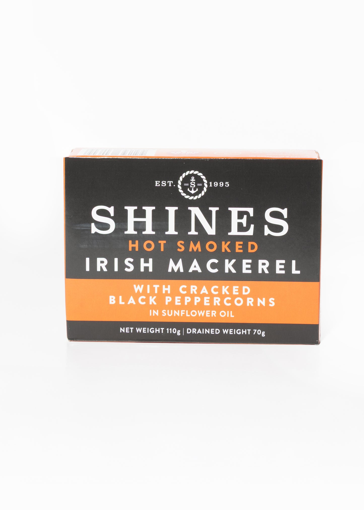 HOT SMOKED Mackerel Fillets with Peppercorns In Sunflower Oil 110g