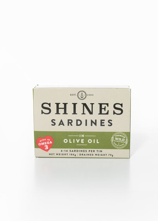12 x Box Shines Sardines in Olive Oil - 106g
