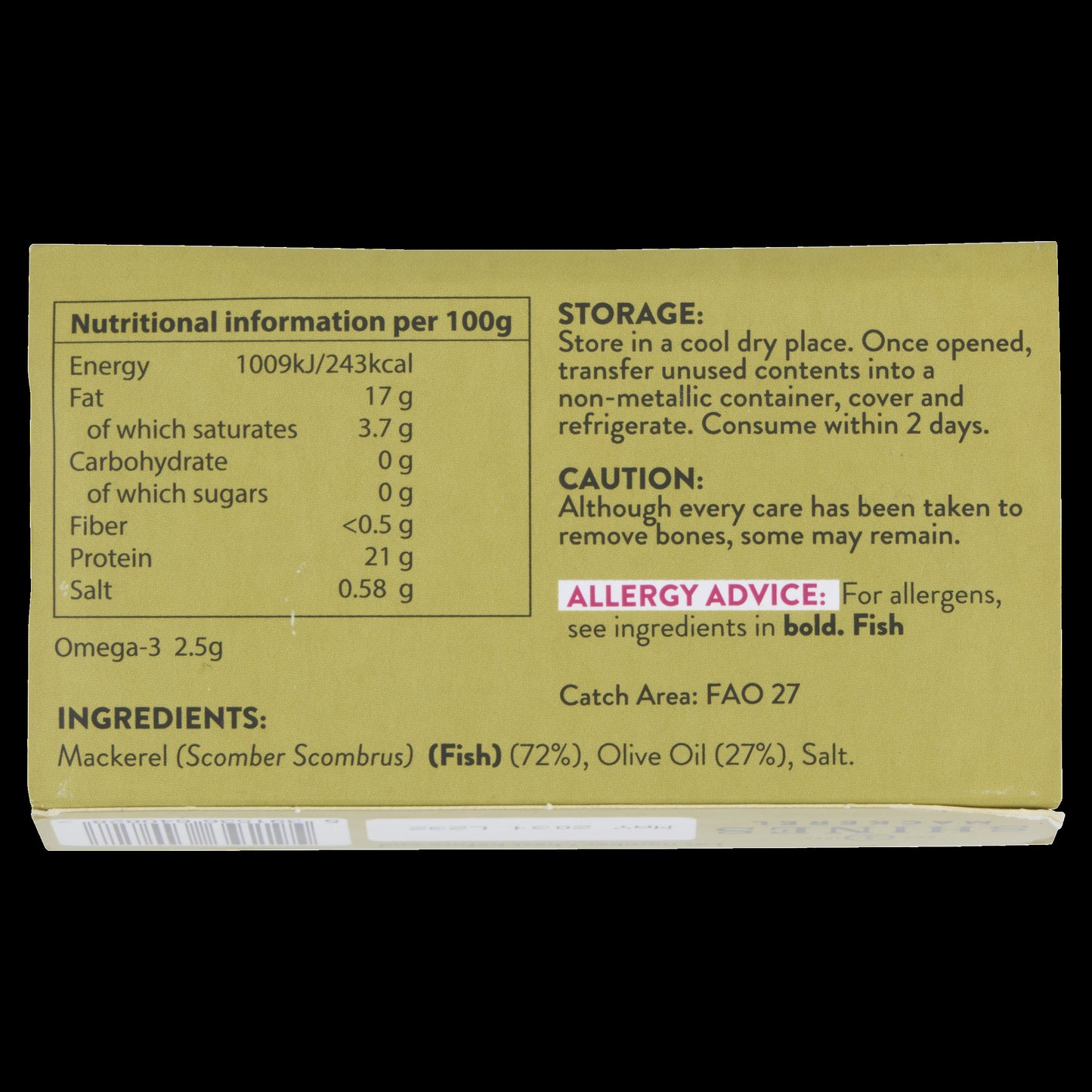 Mackerel Fillets In Olive Oil 125g
