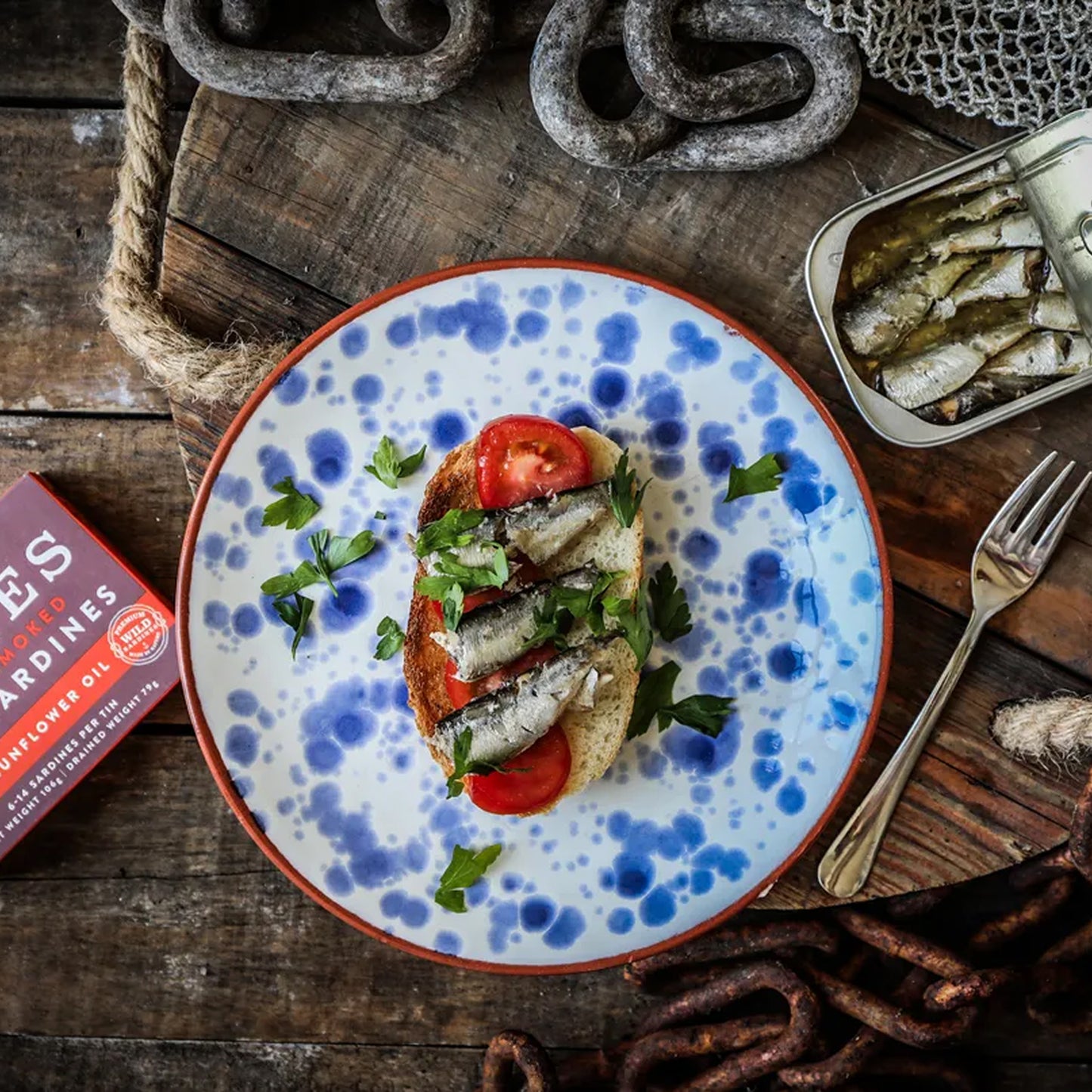 HOT SMOKED Mackerel Fillets with Peppercorns In Sunflower Oil 110g