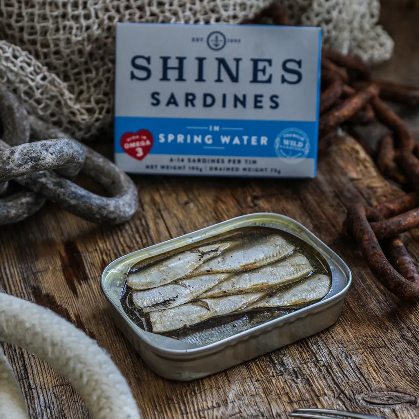Shines Wild Sardines in Spring Water -106g