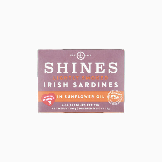 Shines LIGHTLY SMOKED Sardines in Sunflower Oil -106g
