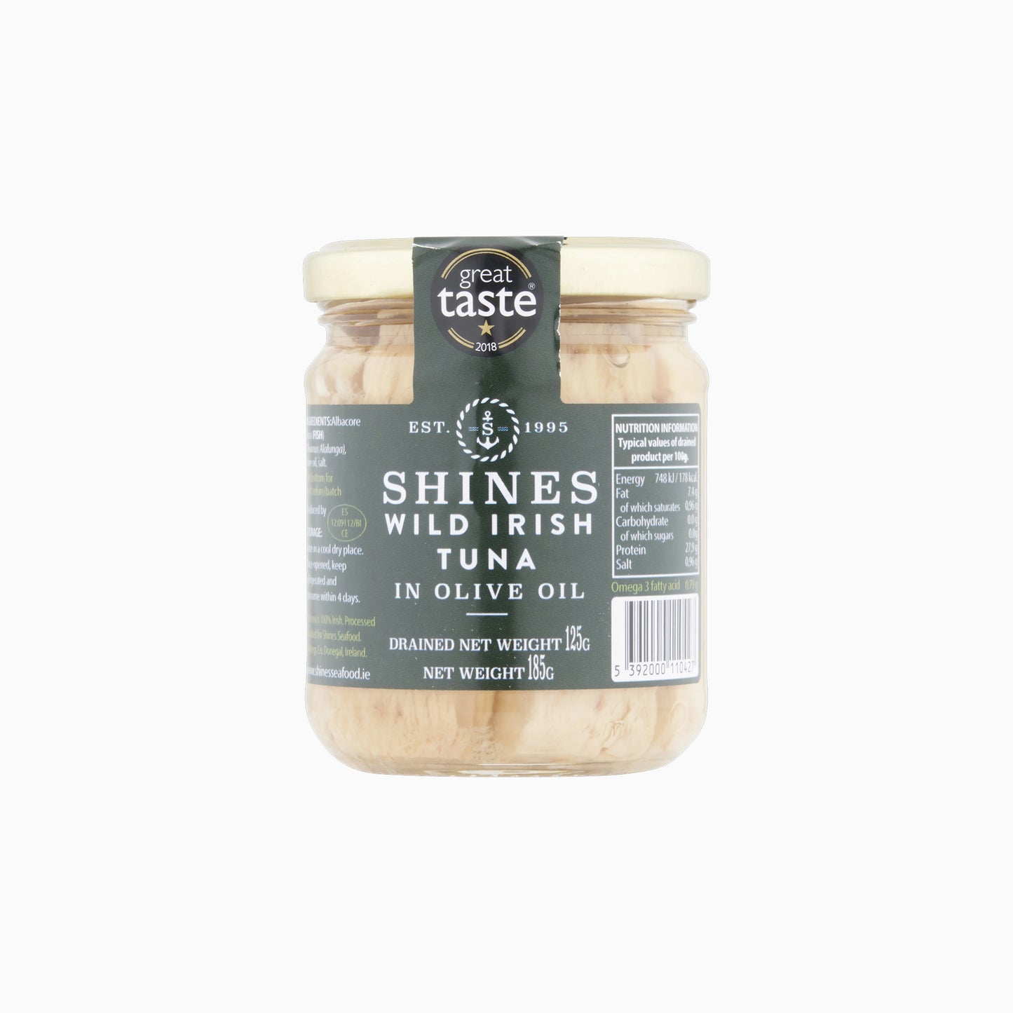 Shines Wild Irish Tuna in Olive Oil -185g