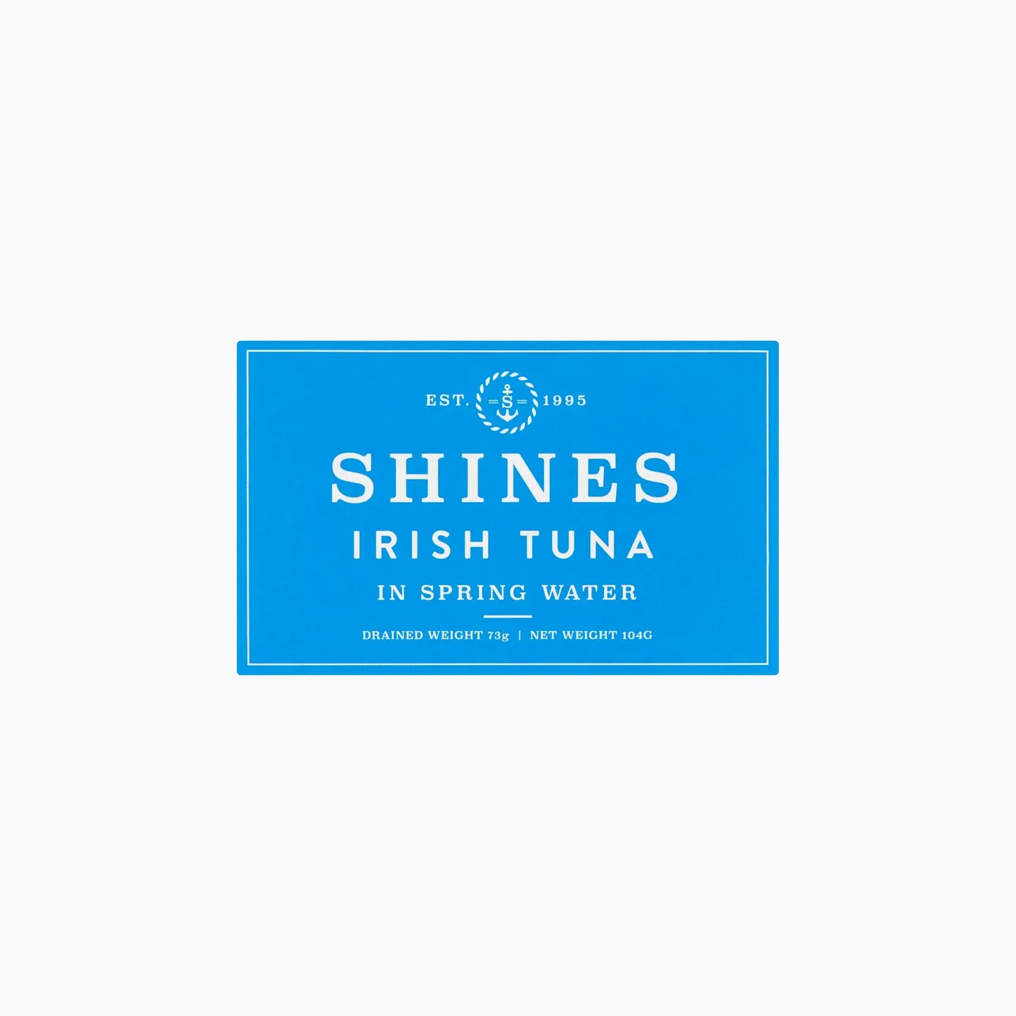 12 Box of Shines Wild Irish Tuna in Spring Water LOW SALT -104g