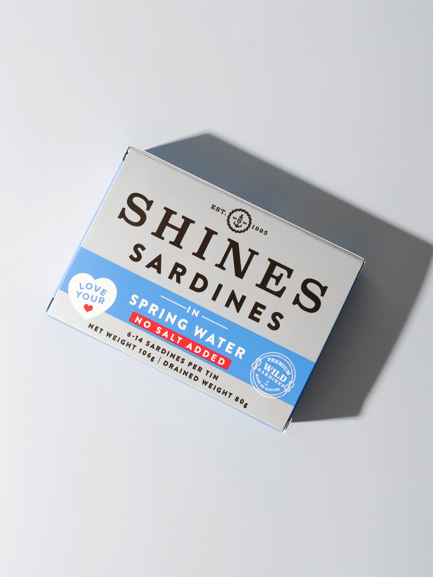 Shines Wild Sardines in Spring Water- No Added Salt -106g