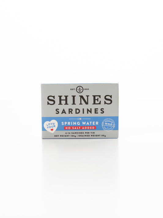 Shines Wild Sardines in Spring Water- No Added Salt -106g