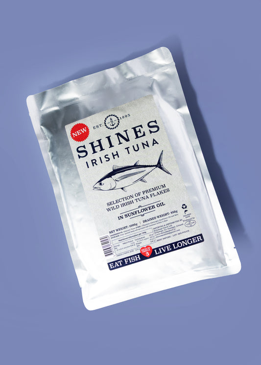 Shines Wild IRISH Tuna  In Sunflower Oil 1kg Family pouch