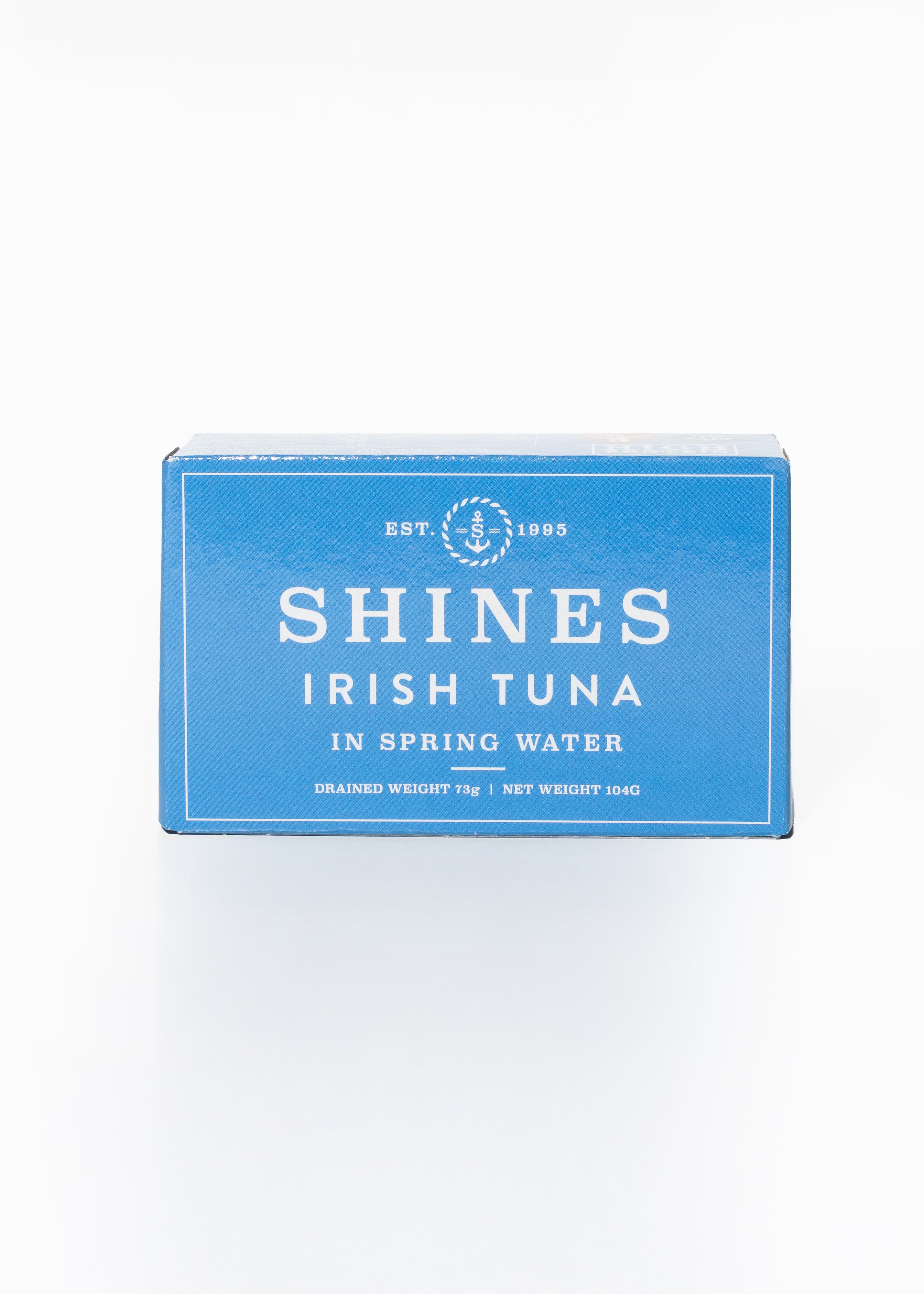 Shines Wild Irish Tuna in Spring Water LOW SALT -104g – Shines Seafood