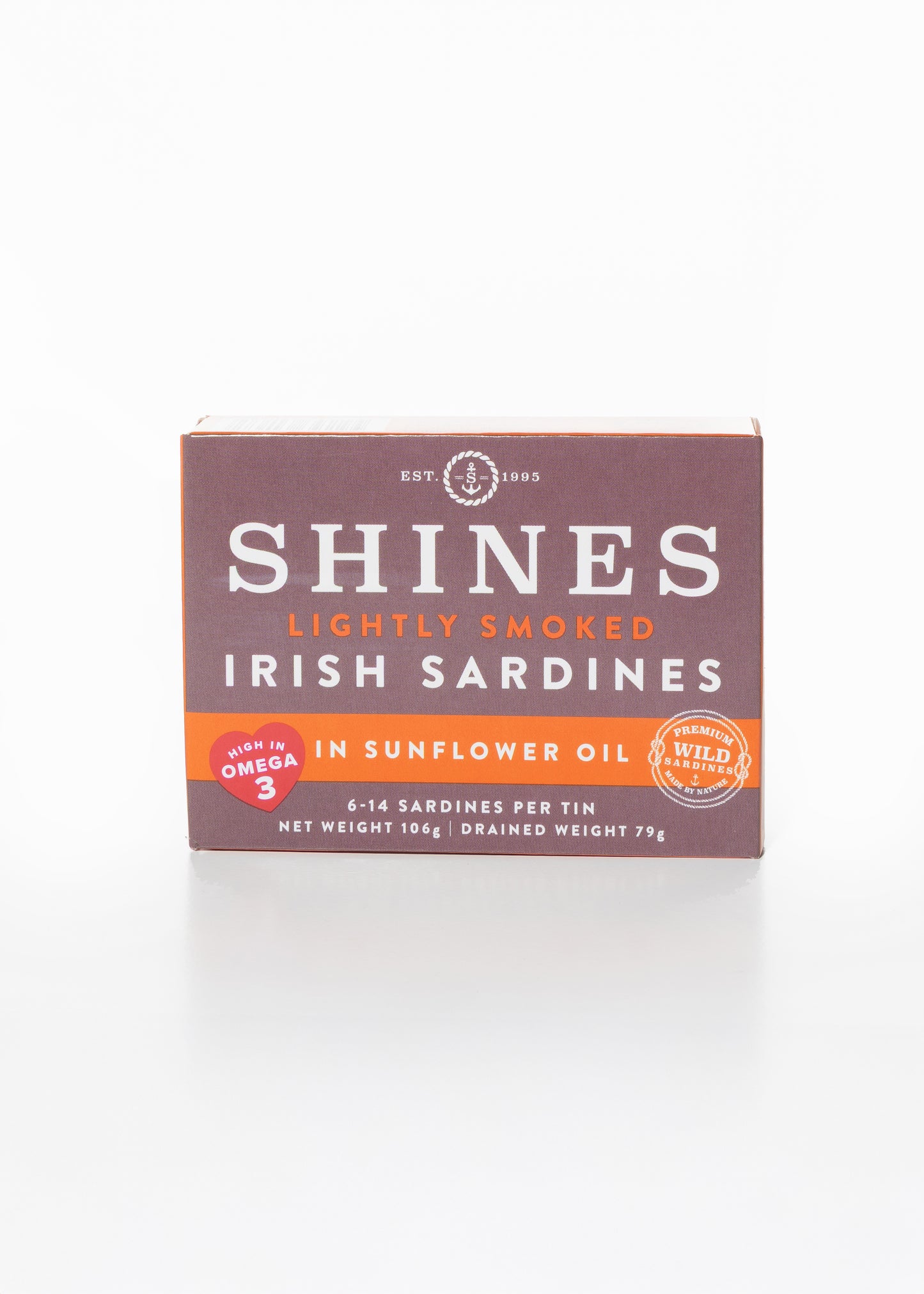 Shines LIGHTLY SMOKED Sardines in Sunflower Oil -106g