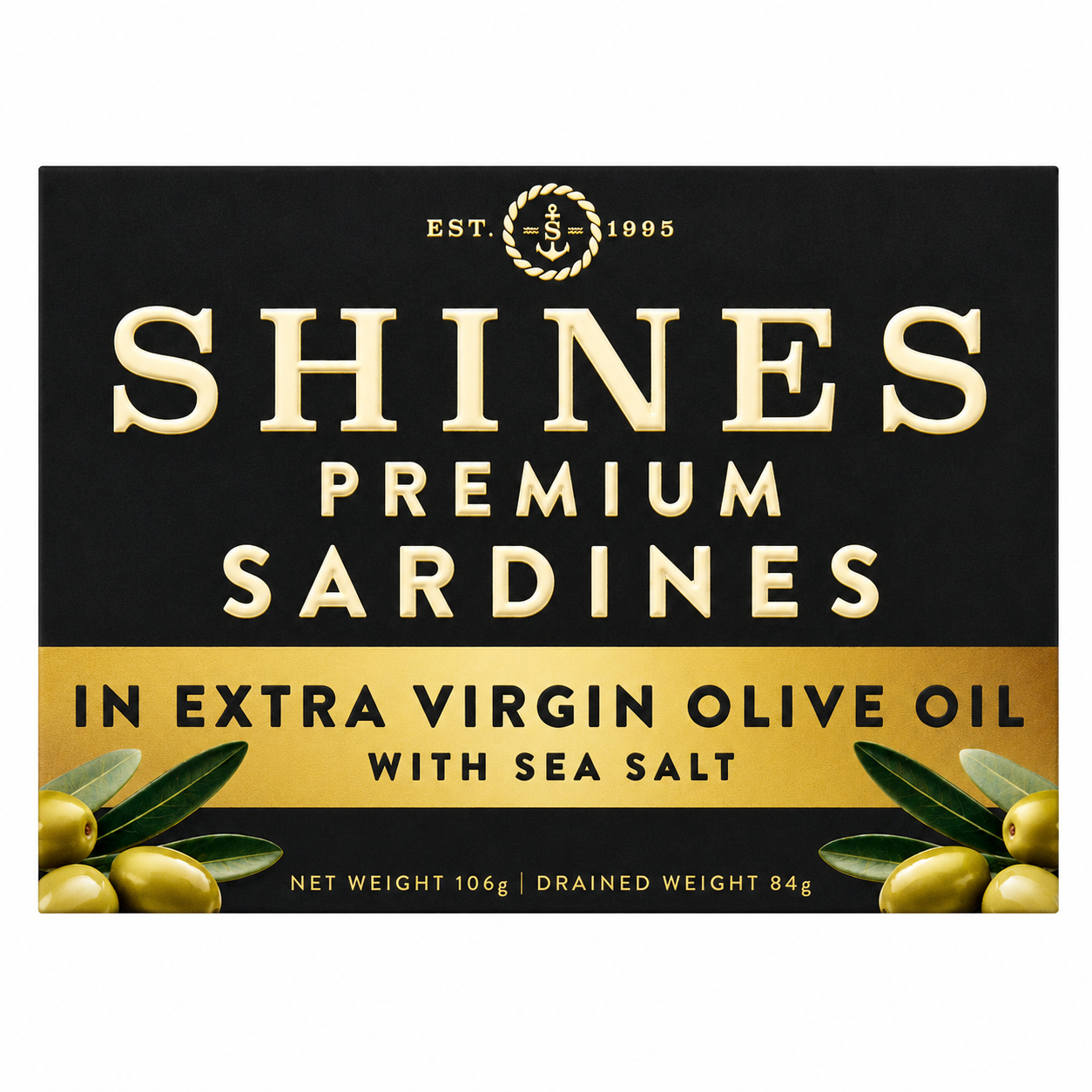 Shines Wild Sardines in Extra Virgin Olive Oil with Sea Salt -106g