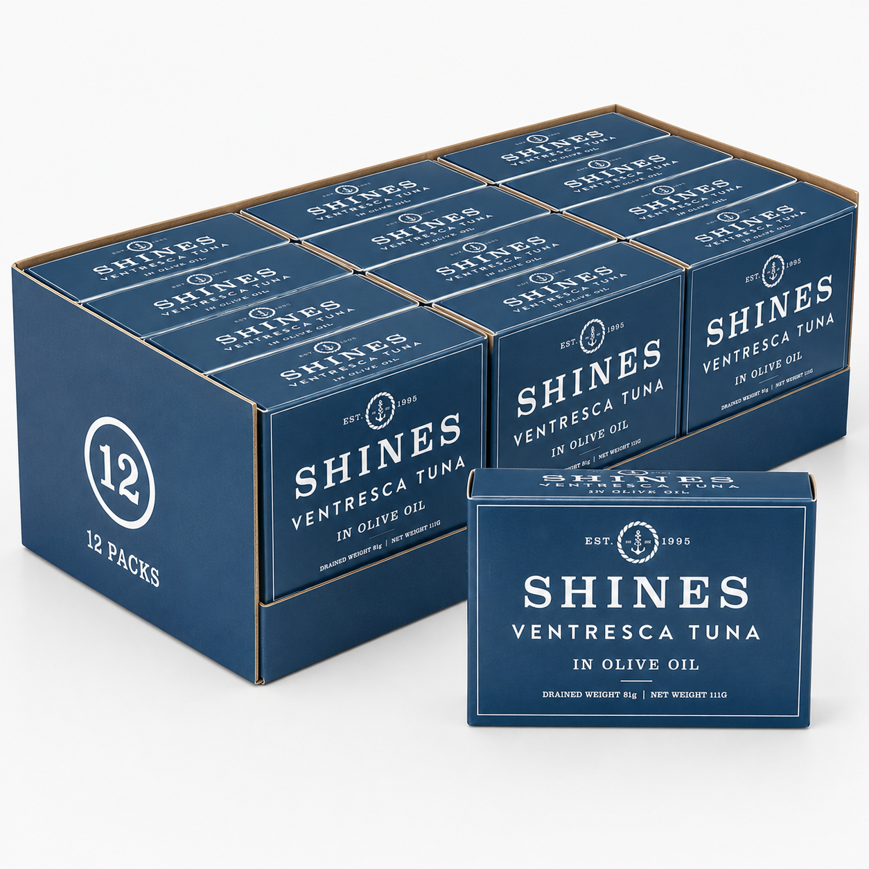 12 Box Tuna Ventresca in Olive Oil 111g tin