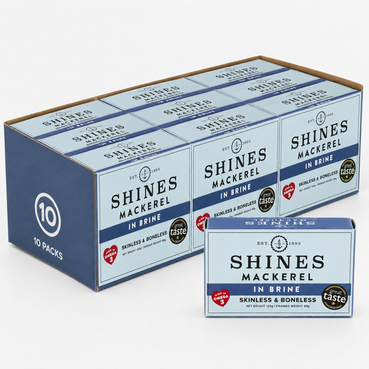 10 BOX Mackerel Fillets In Brine 125g