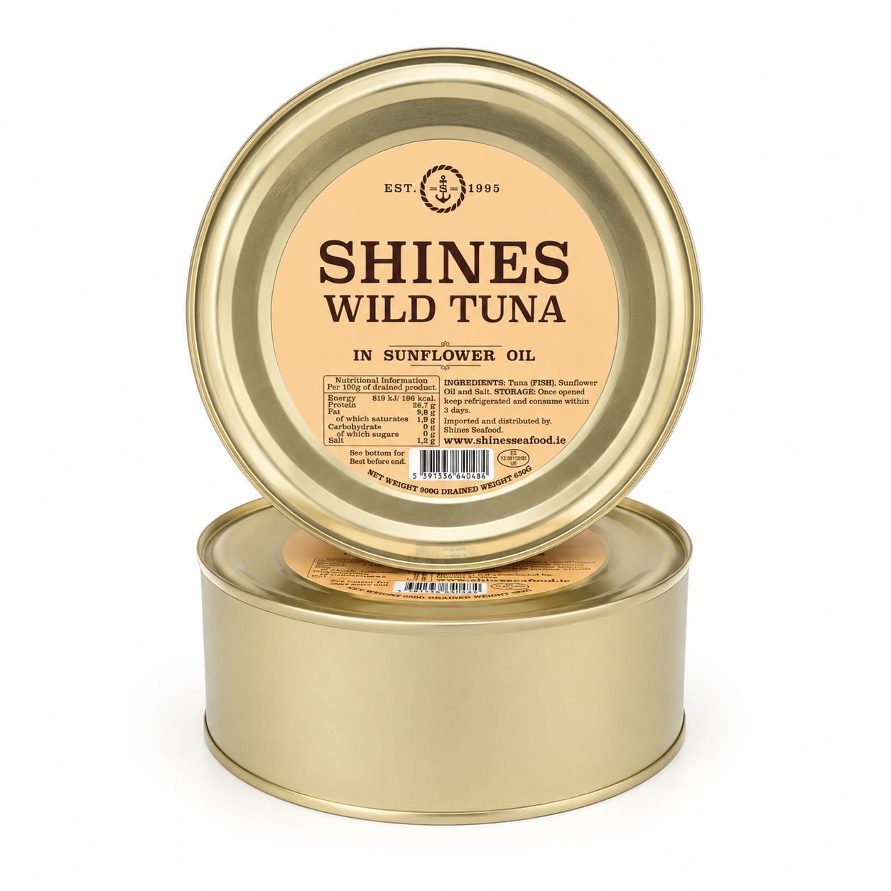 Shines Wild Tuna in Sunflower Oil - 1kg Tin