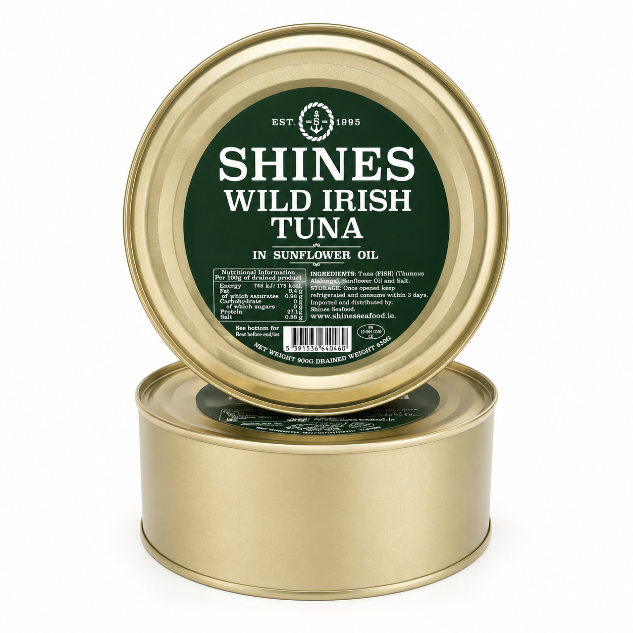 Shines Wild Irish Tuna TIN in Sunflower Oil - 1kg