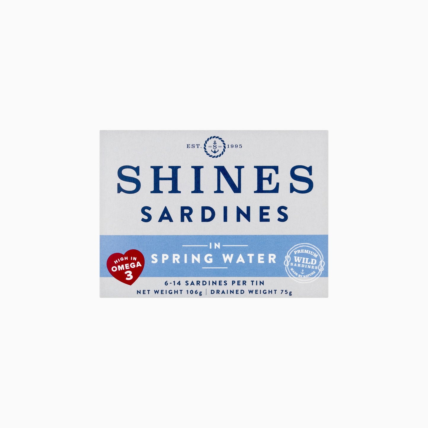 Shines Wild Sardines in Spring Water -106g