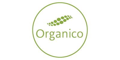 Green circular logo with the word "Organico" in the centre and a stylised leaf made of green dots above the text. The design is simple and clean, suggesting an organic or eco-friendly brand.